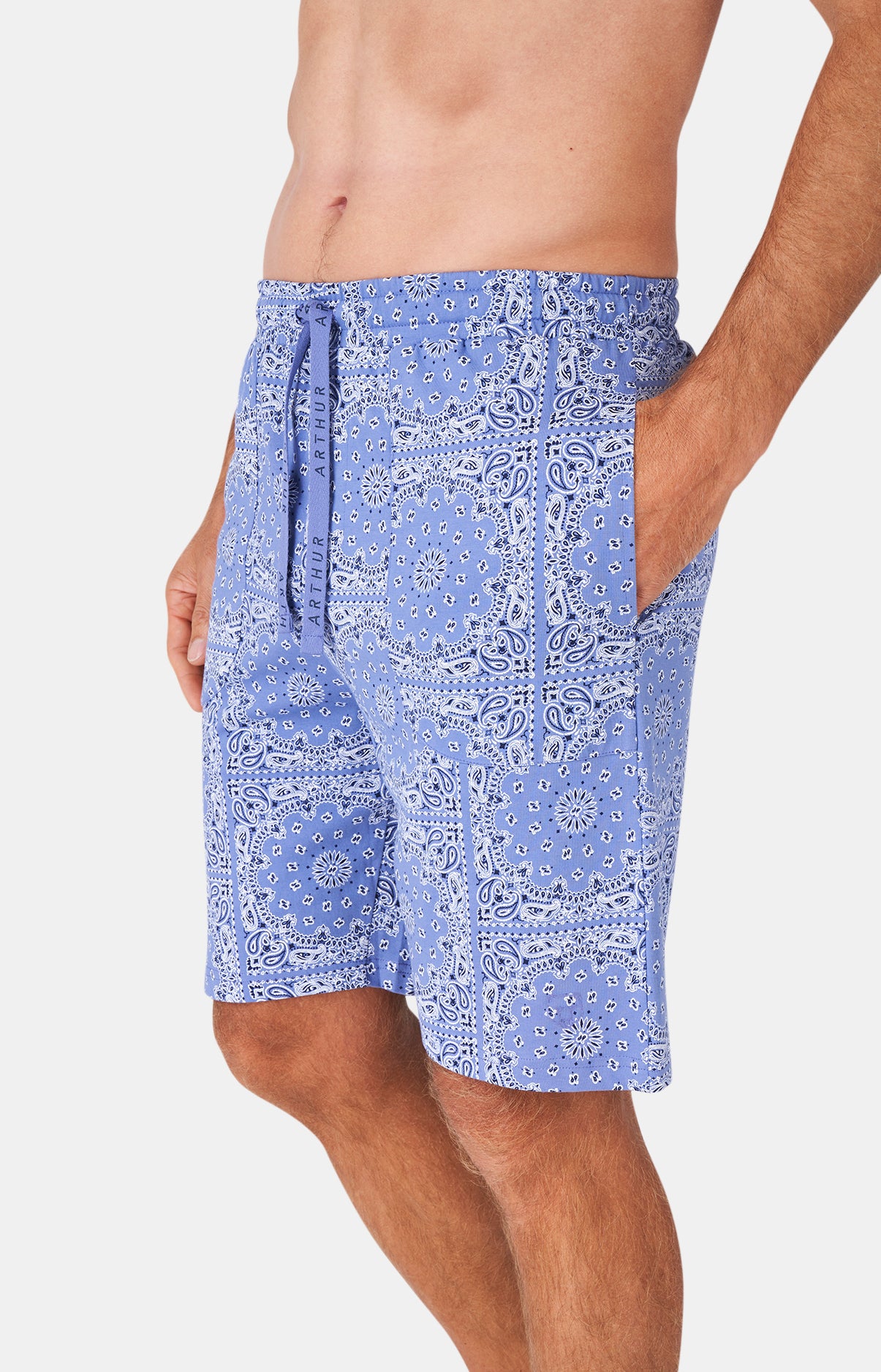 arthur-bob-short-bandana-azur-coton-bio-homme image 5