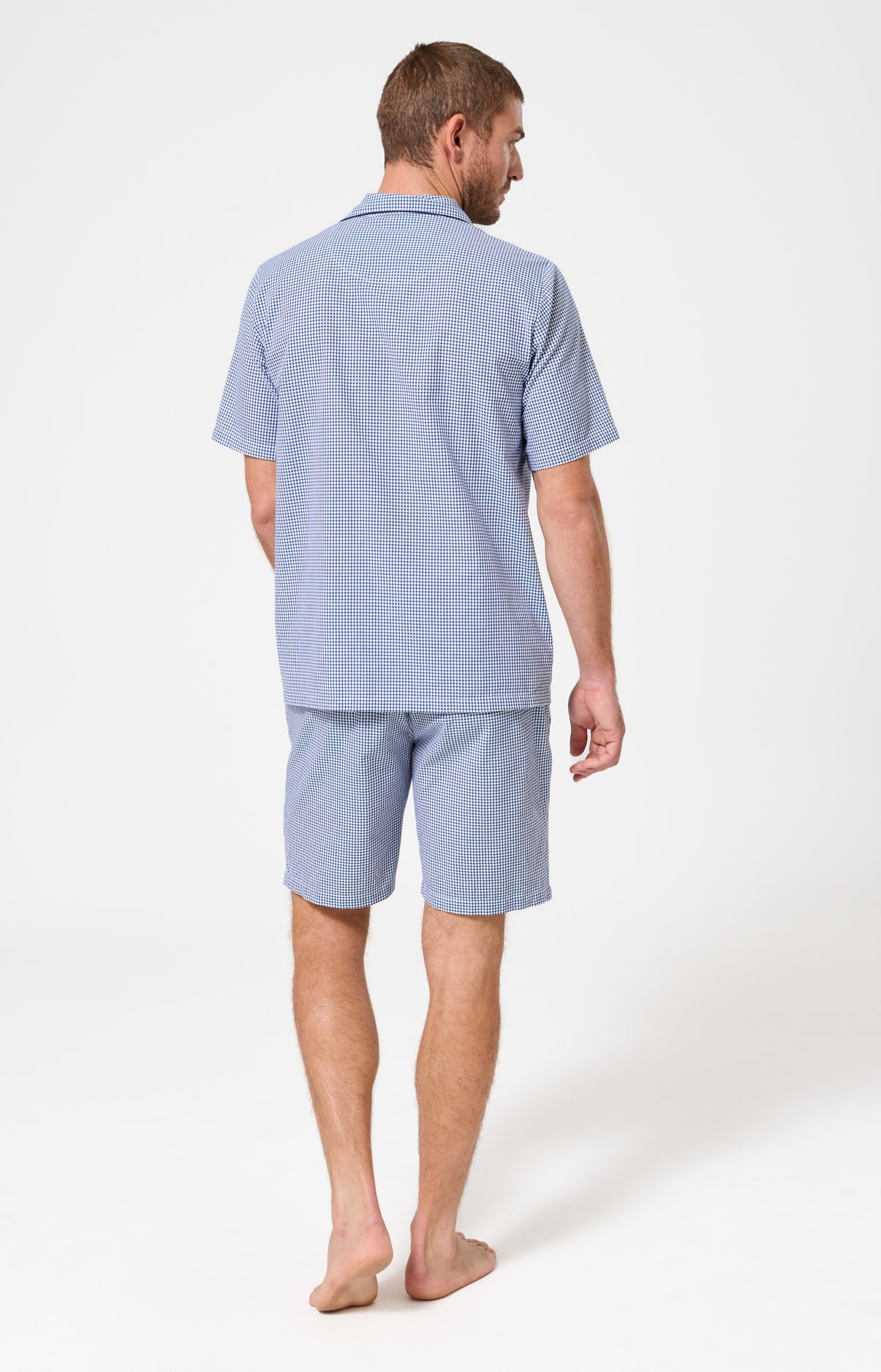 arthur-bob-vichy-pyjama-court-coton-homme-marine image 5