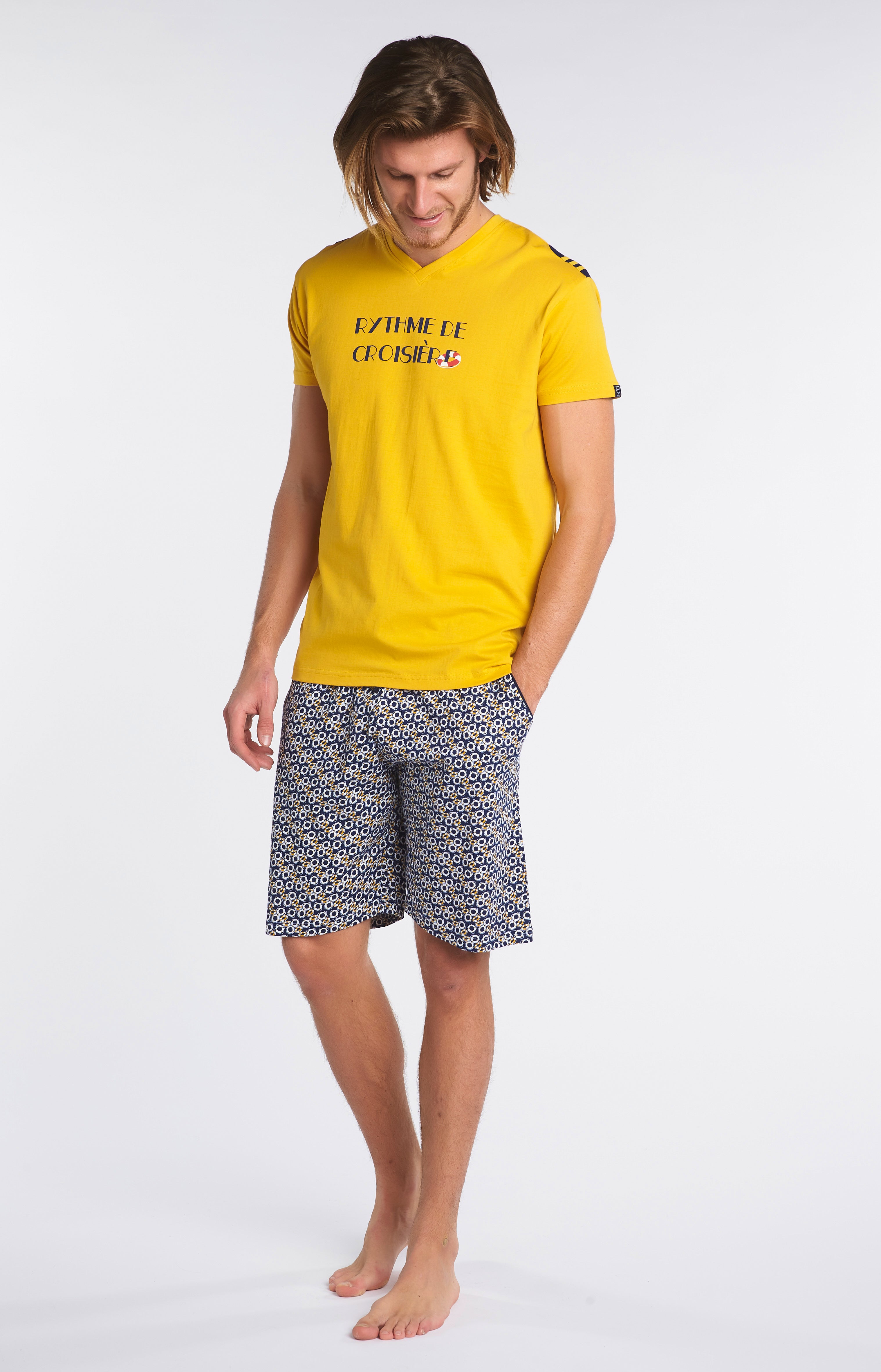 arthur-bob-bou-e-pyjashort-homme-coton-bio-marine image 2