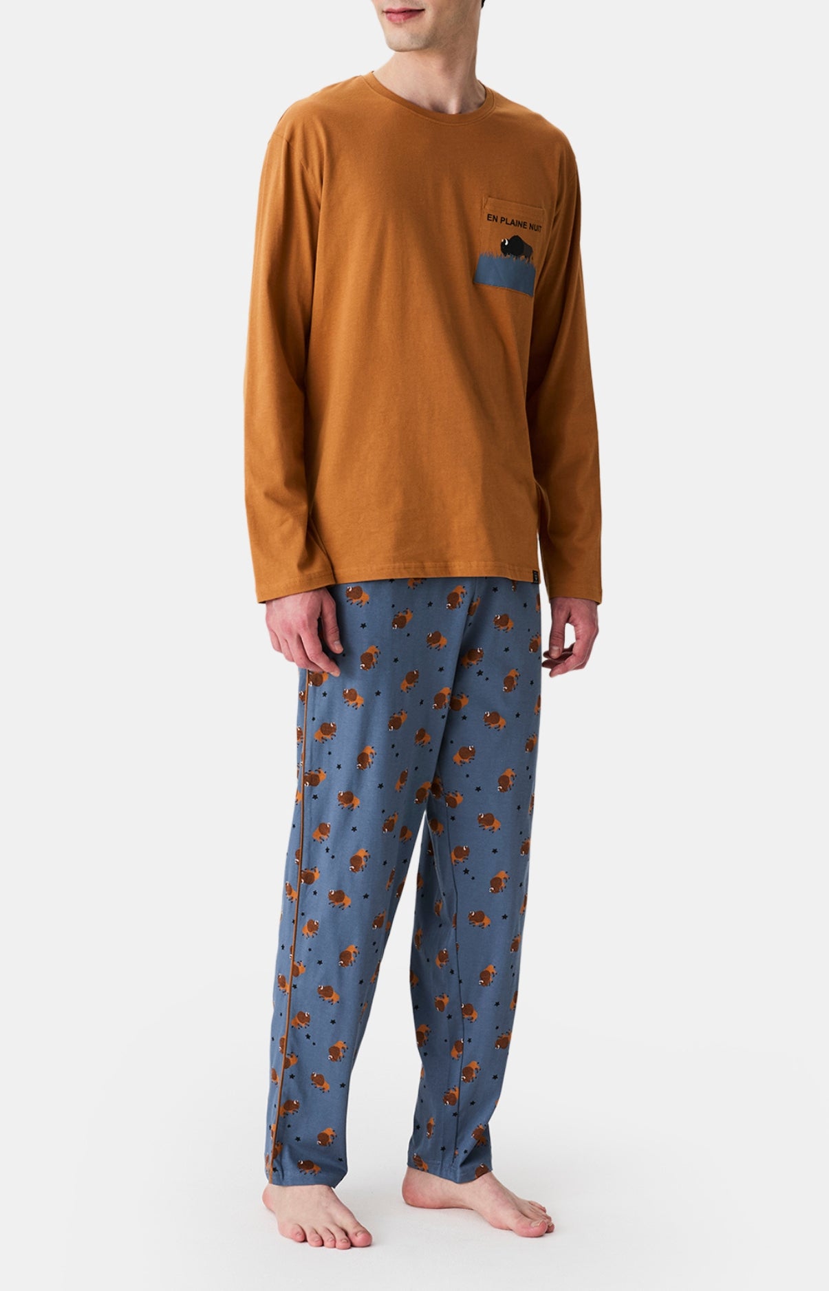 arthur-bob-en-plaine-nuit-pyjama-homme-ardoise-coton-bio image 4