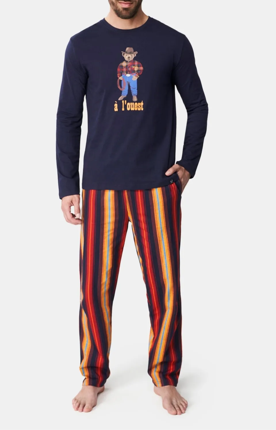 arthur-bob-teddy-l-ouest-pyjama-homme-multicolore-l image 1