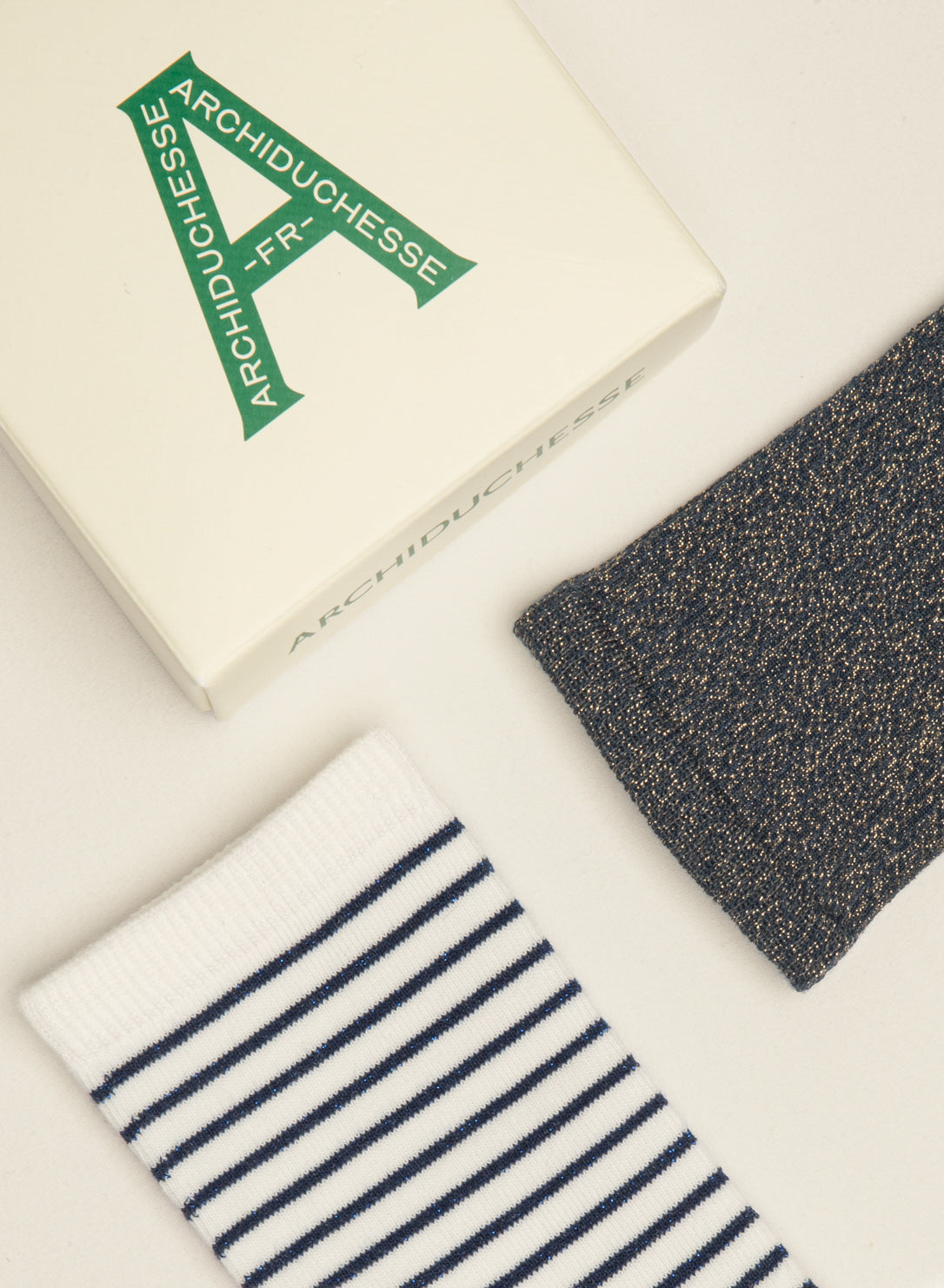 archiduchesse-paillet-e-duo-belle-le-chaussettes-bleu-coton-tu image 2