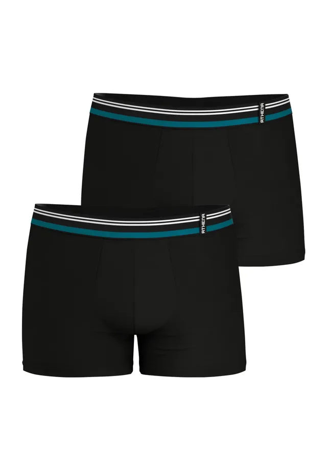 athena-ecopack-boxer-homme-lot-2-coton-noir image 1