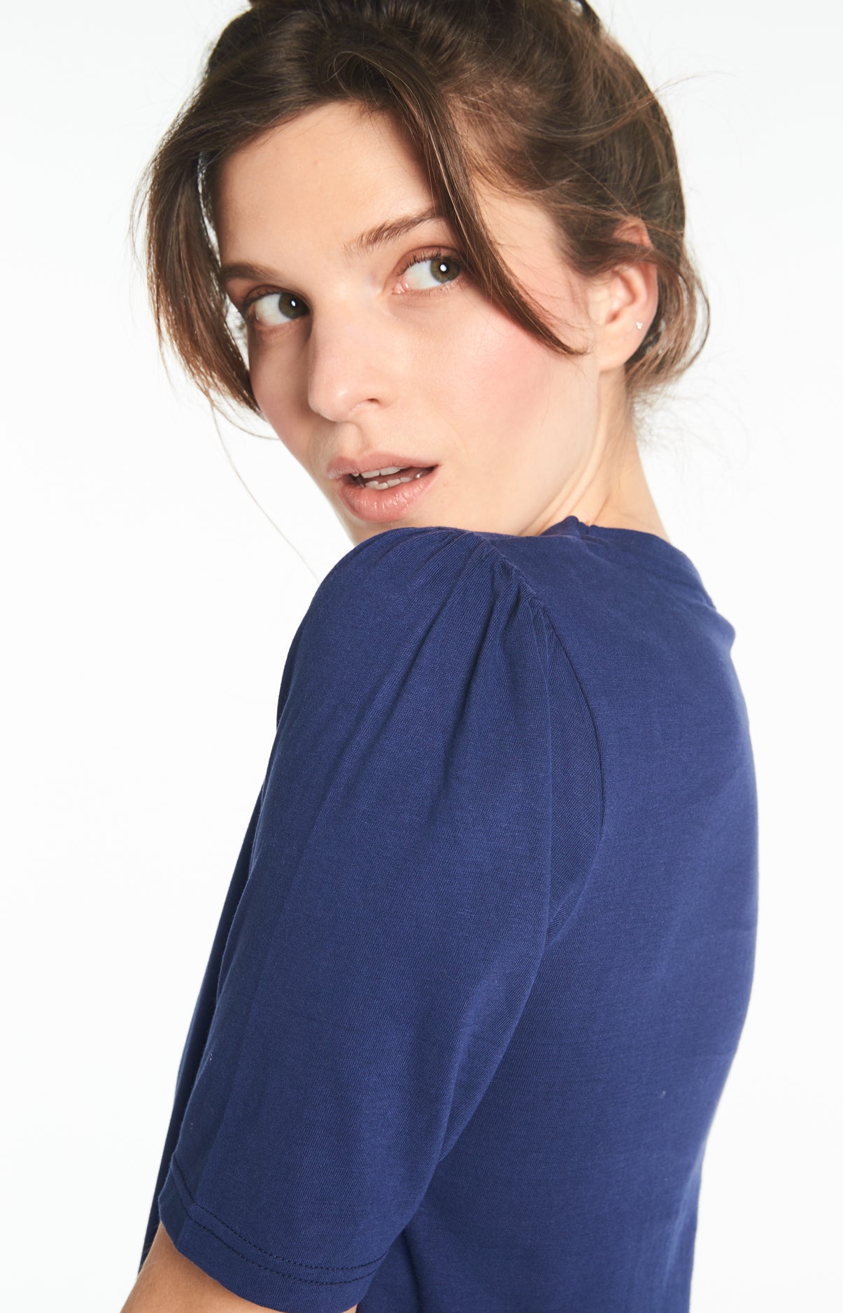 arthur-bob-tee-shirt-femme-marine-coton-bio image 2