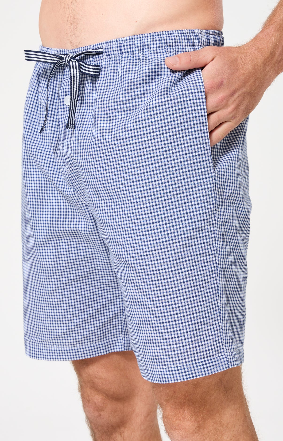 arthur-bob-vichy-pyjama-court-coton-homme-marine image 6