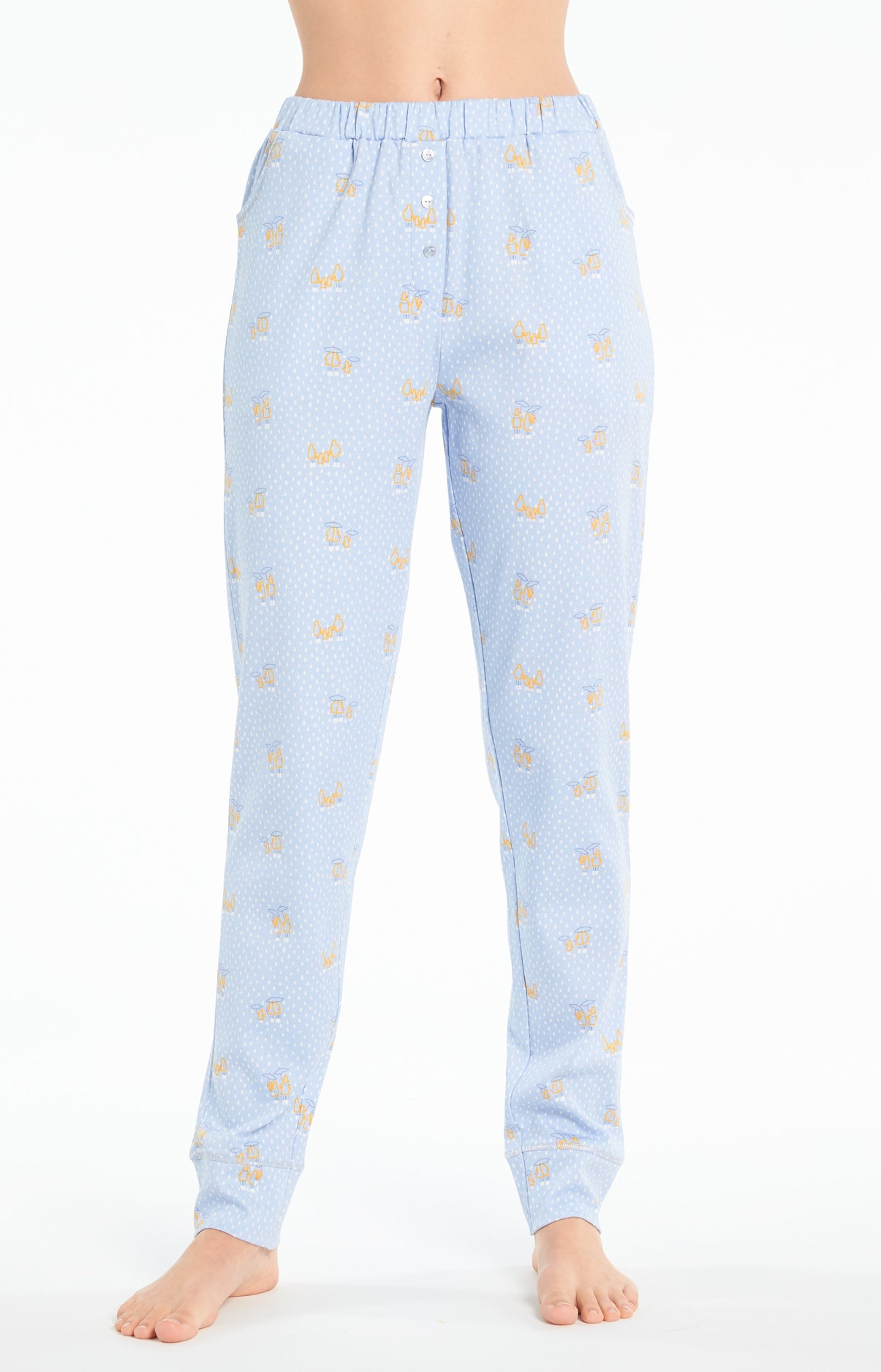 arthur-bob-rain-pyjama-long-femme-coton-bio-ciel image 5