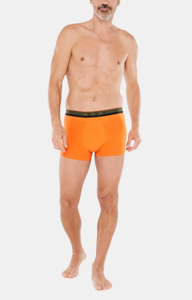 arthur-bob-boxer-slipp-coton-bio-orange-homme image 1