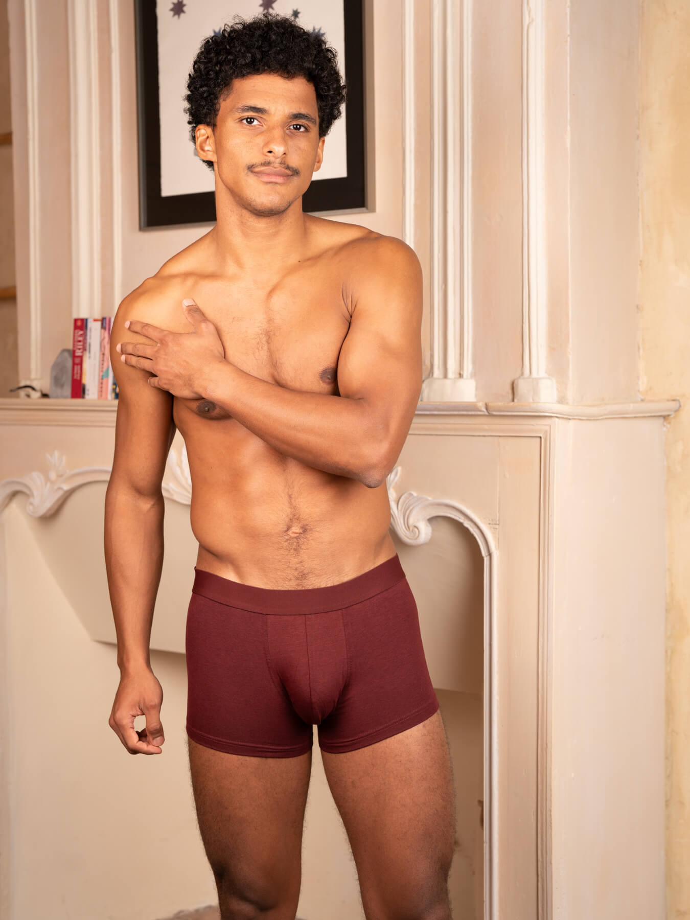 p-trone-shorty-homme-boxer-coton-bio-noir-anti-odeurs image 3