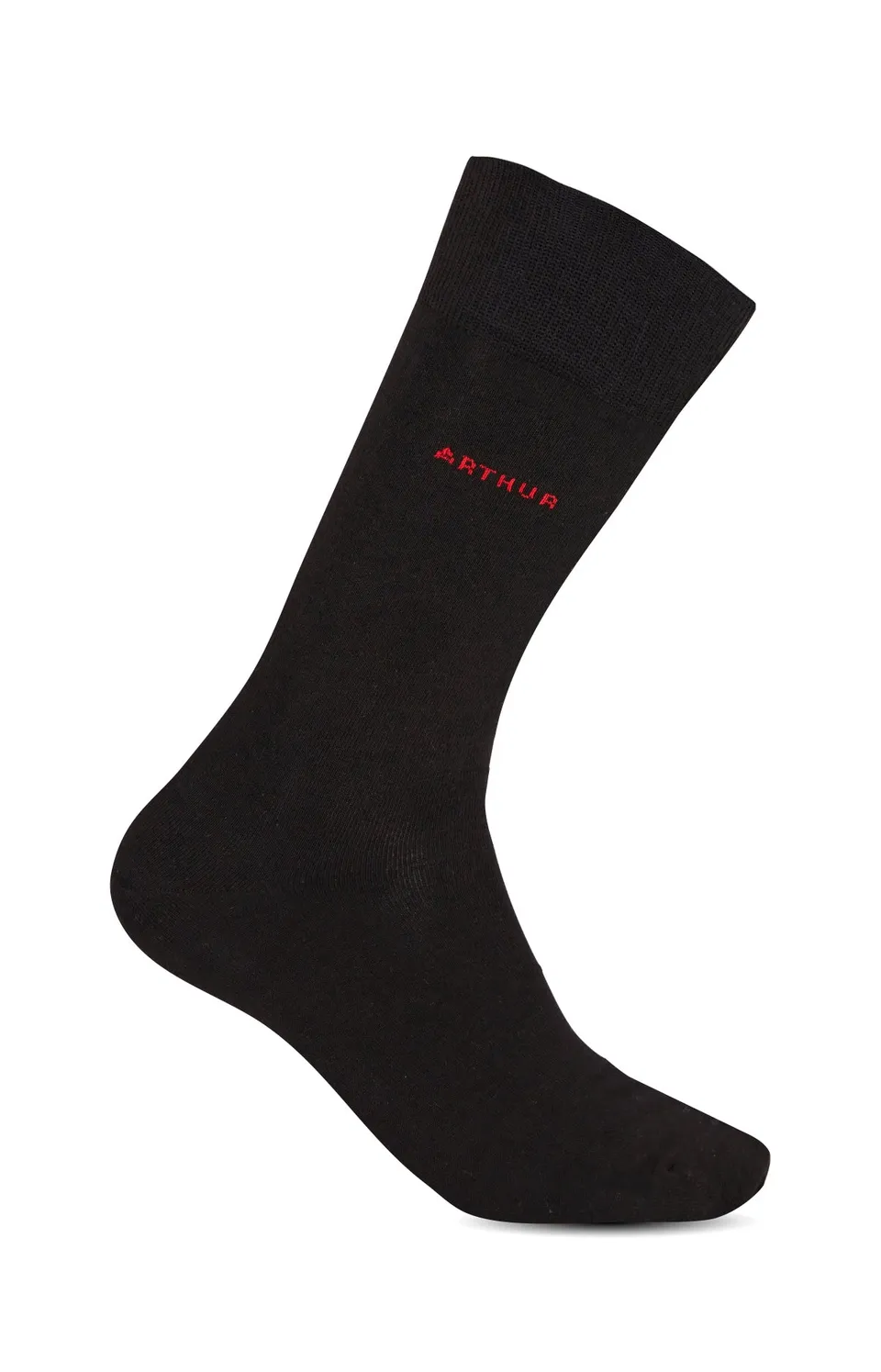 arthur-bob-unies-chaussettes-homme-noir-coton image 1