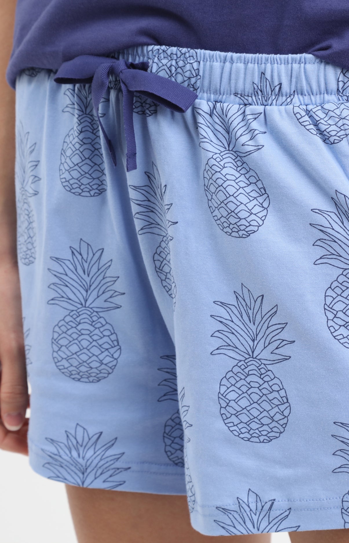 arthur-bob-pineapple-pyjashort-coton-bleu-l-ger image 3