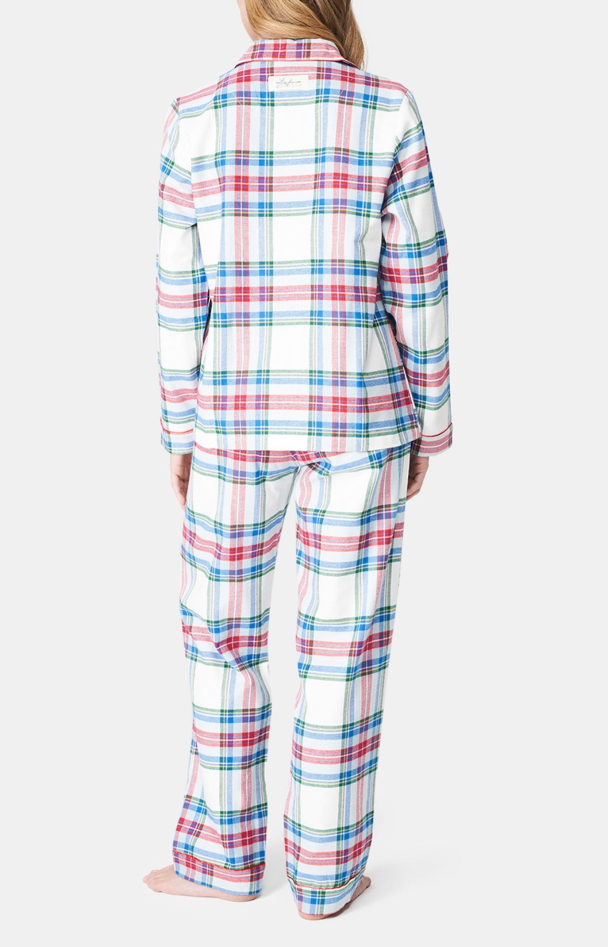 arthur-bob-pyjama-logan-flanelle-blanc-boutonn-pilou-femme image 5