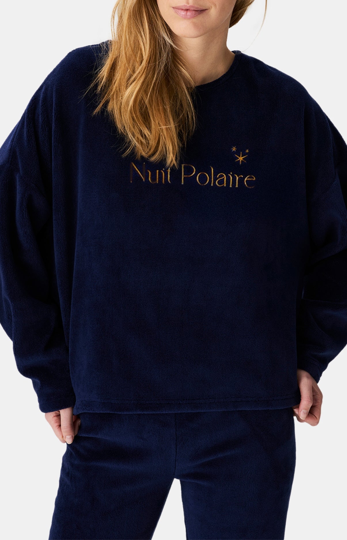 arthur-bob-nuit-polaire-pyjama-polaire-marine-femme image 2
