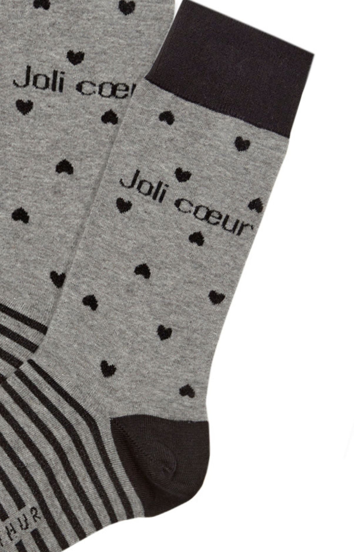 arthur-bob-joli-coeur-chaussettes-homme-gris-40-46-fantaisie image 2