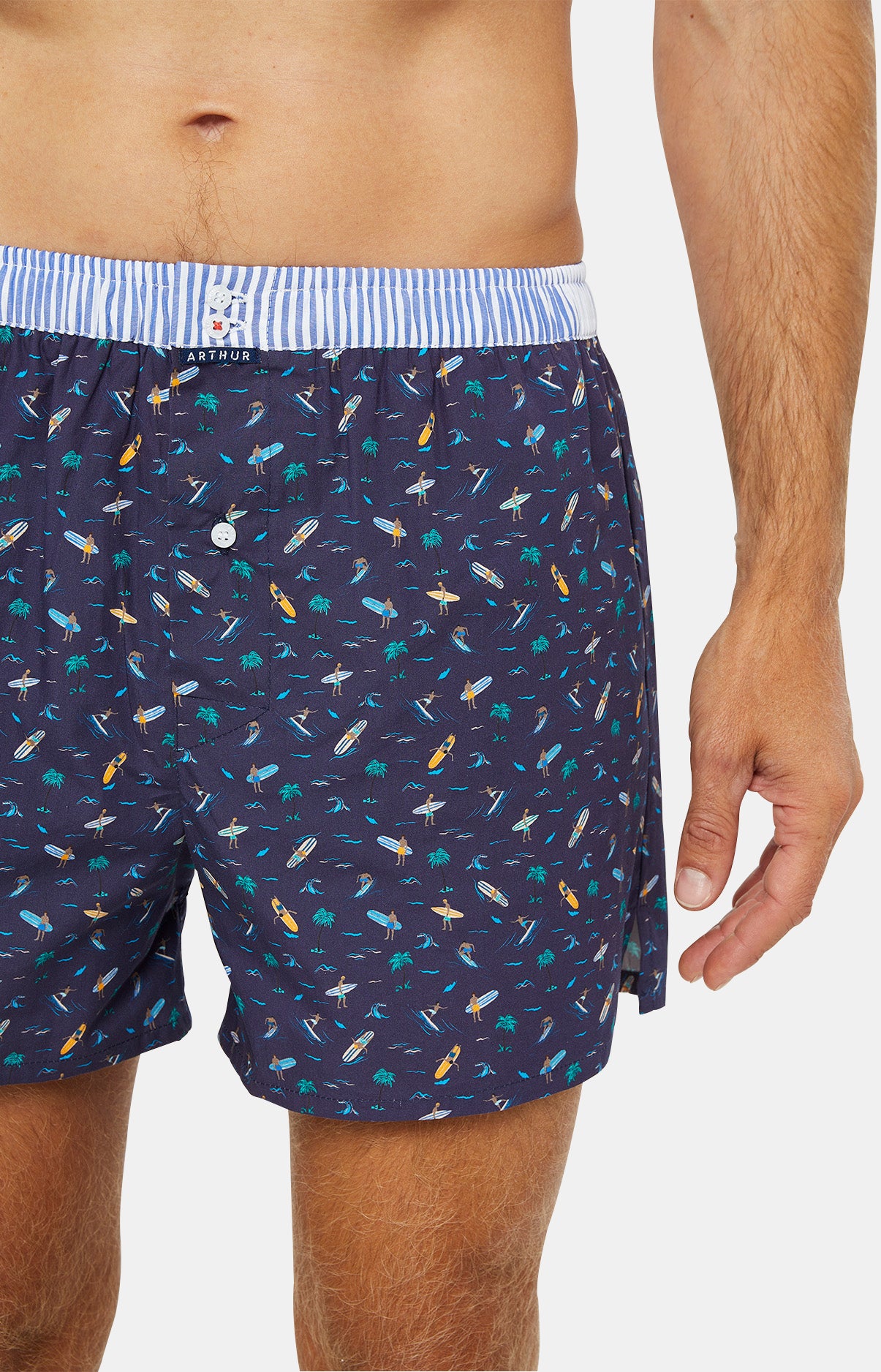 arthur-le-club-n-1048-cale-on-homme-marine-coton-bio image 2