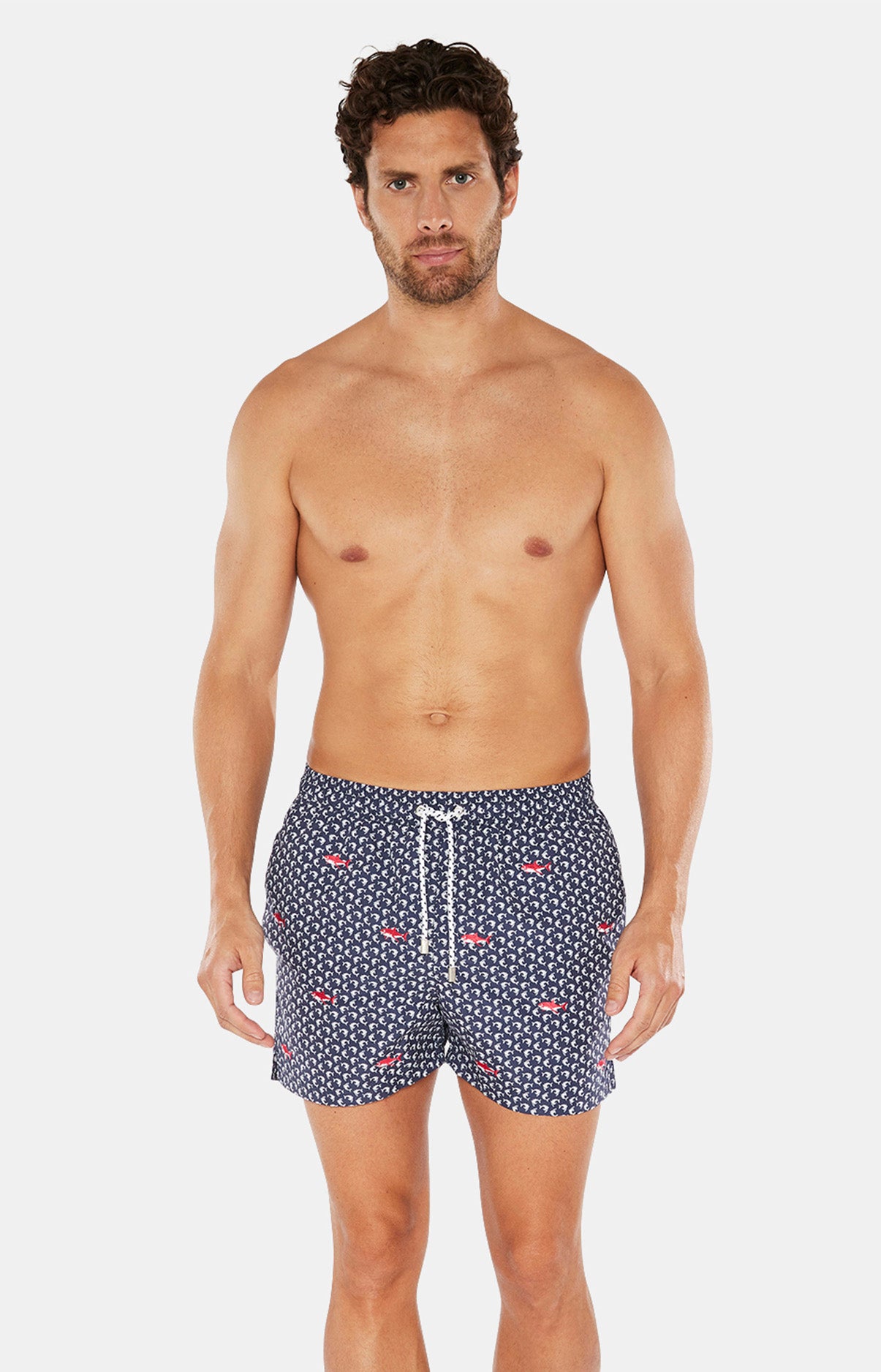 arthur-requin-short-de-bain-homme-marine-taille-l-filet image 1
