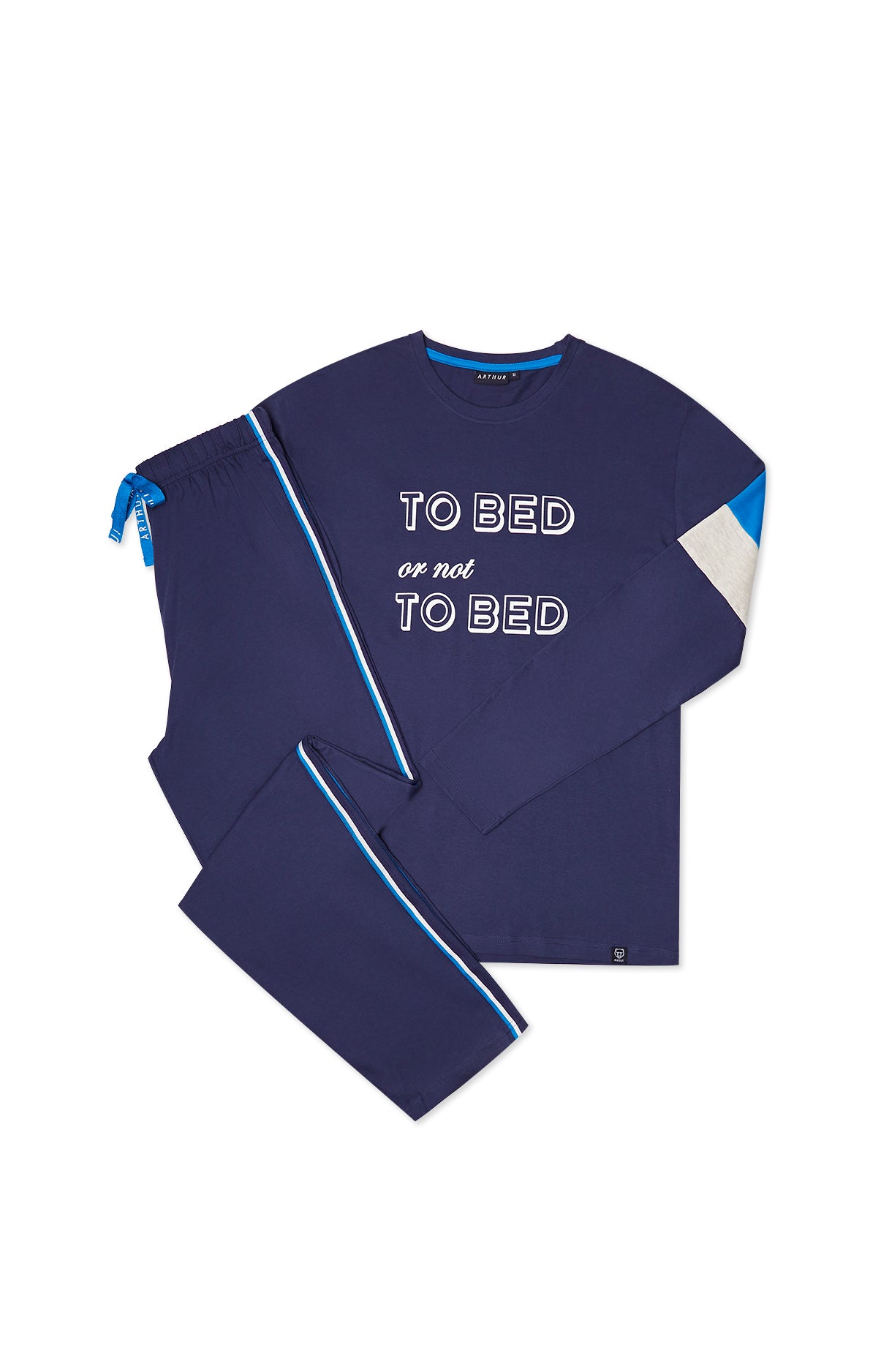 arthur-bob-bed-or-not-to-bed-pyjama-long-marine-coton image 3