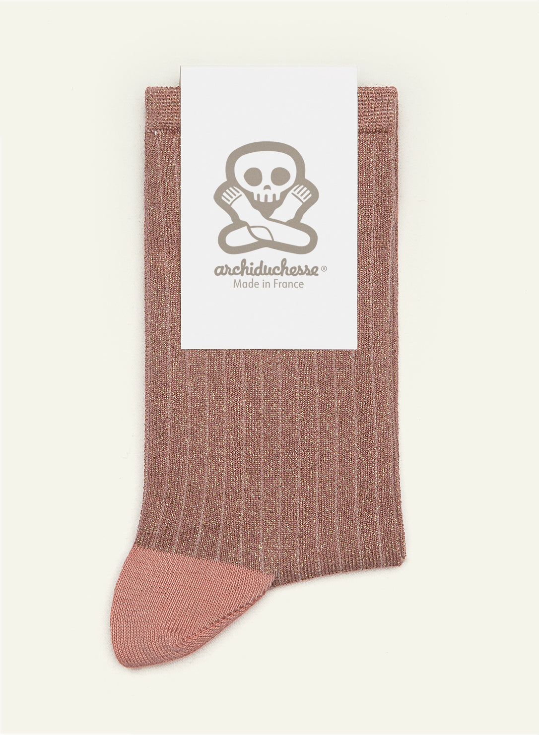 archiduchesse-paillet-e-rose-macaron-chaussettes-lurex-36-41 image 3