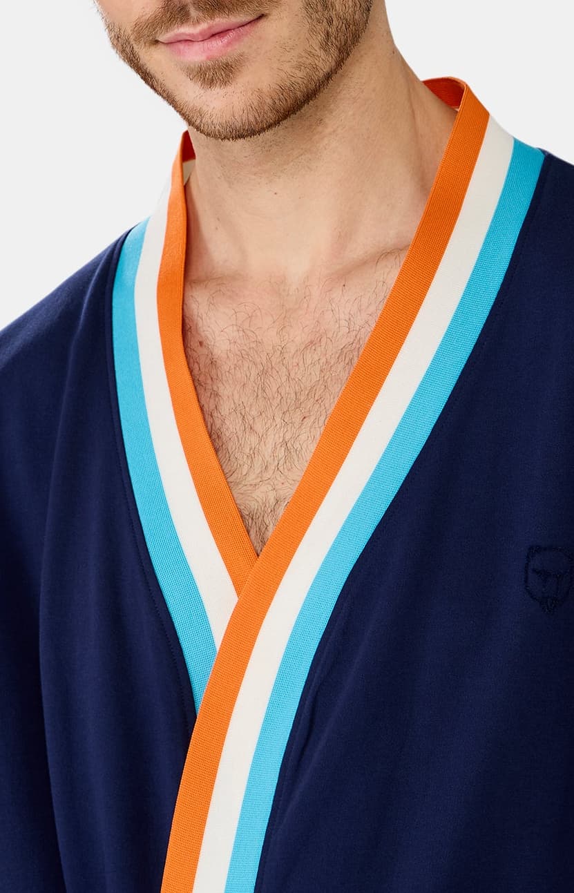 arthur-marine-robe-de-chambre-homme-coton-bio image 4
