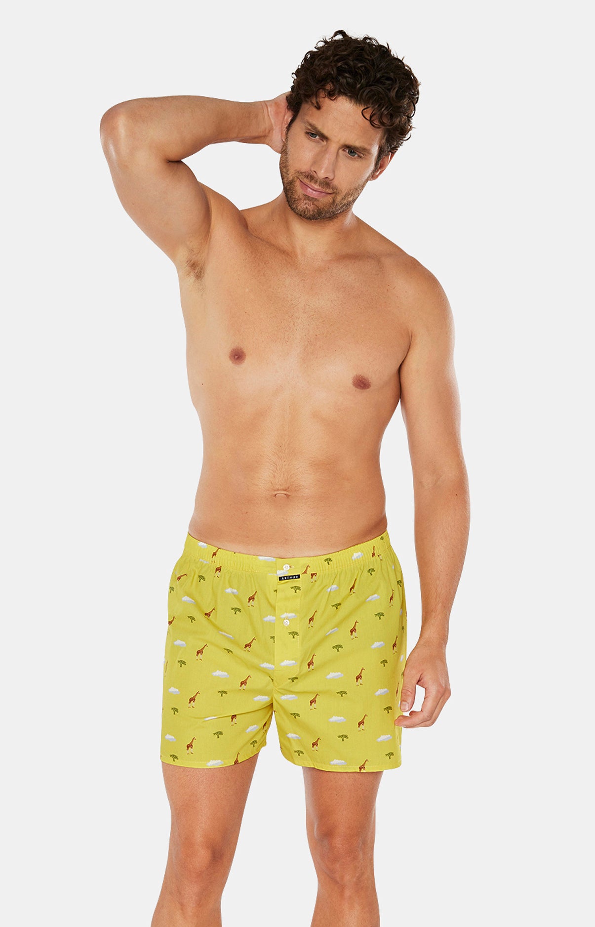 arthur-le-club-cale-on-girafe-cale-on-jaune-coton-bio image 2