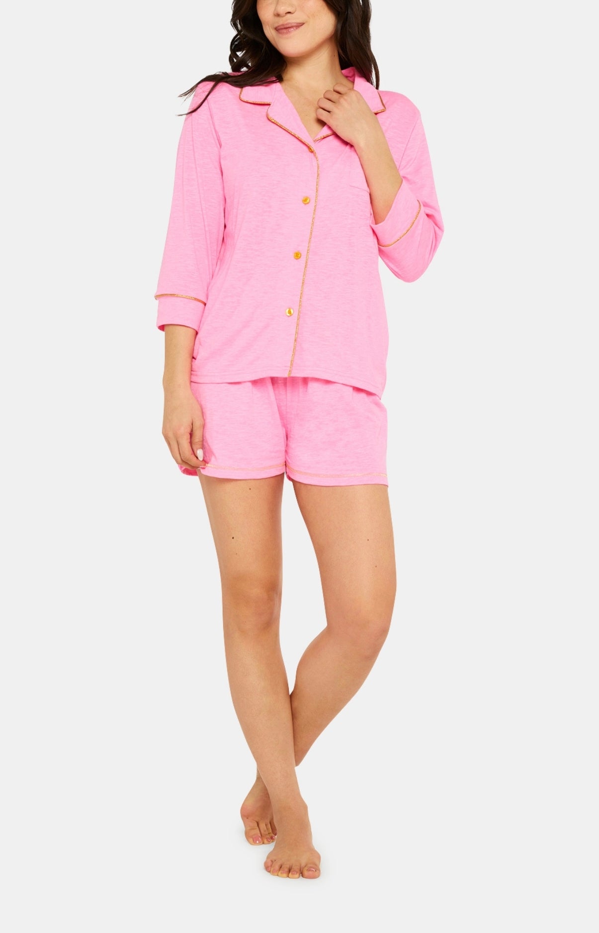 arthur-bob-pyjama-court-boutonn-candy-polyester-coton-femme image 1