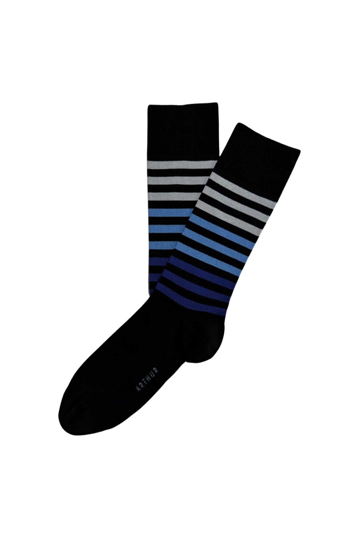arthur-bob-strio-chaussettes-homme-bleu-coton-rayures image 1