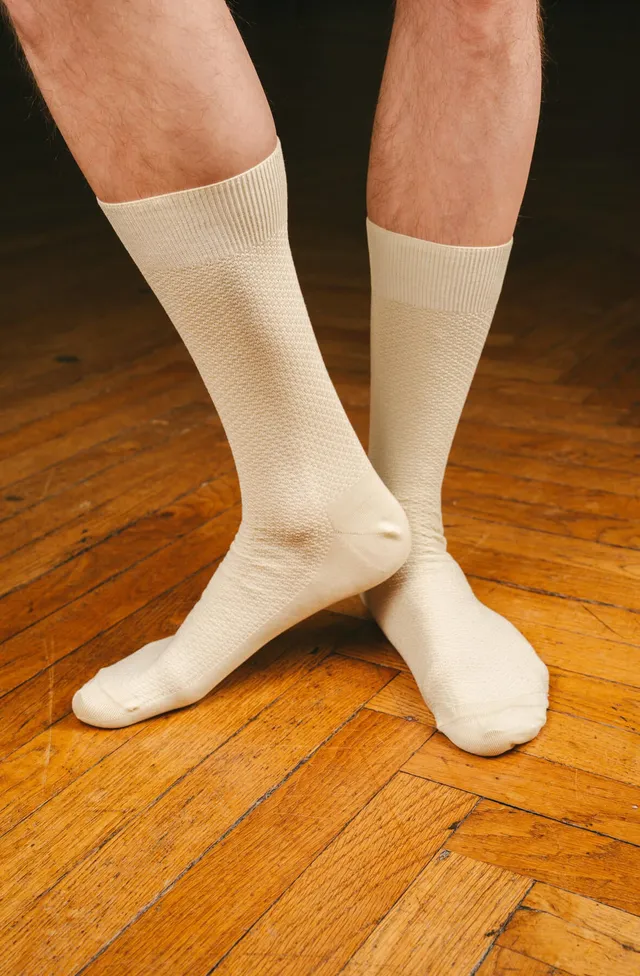 p-trone-chaussettes-fil-d-cosse-nid-d-abeille image 1