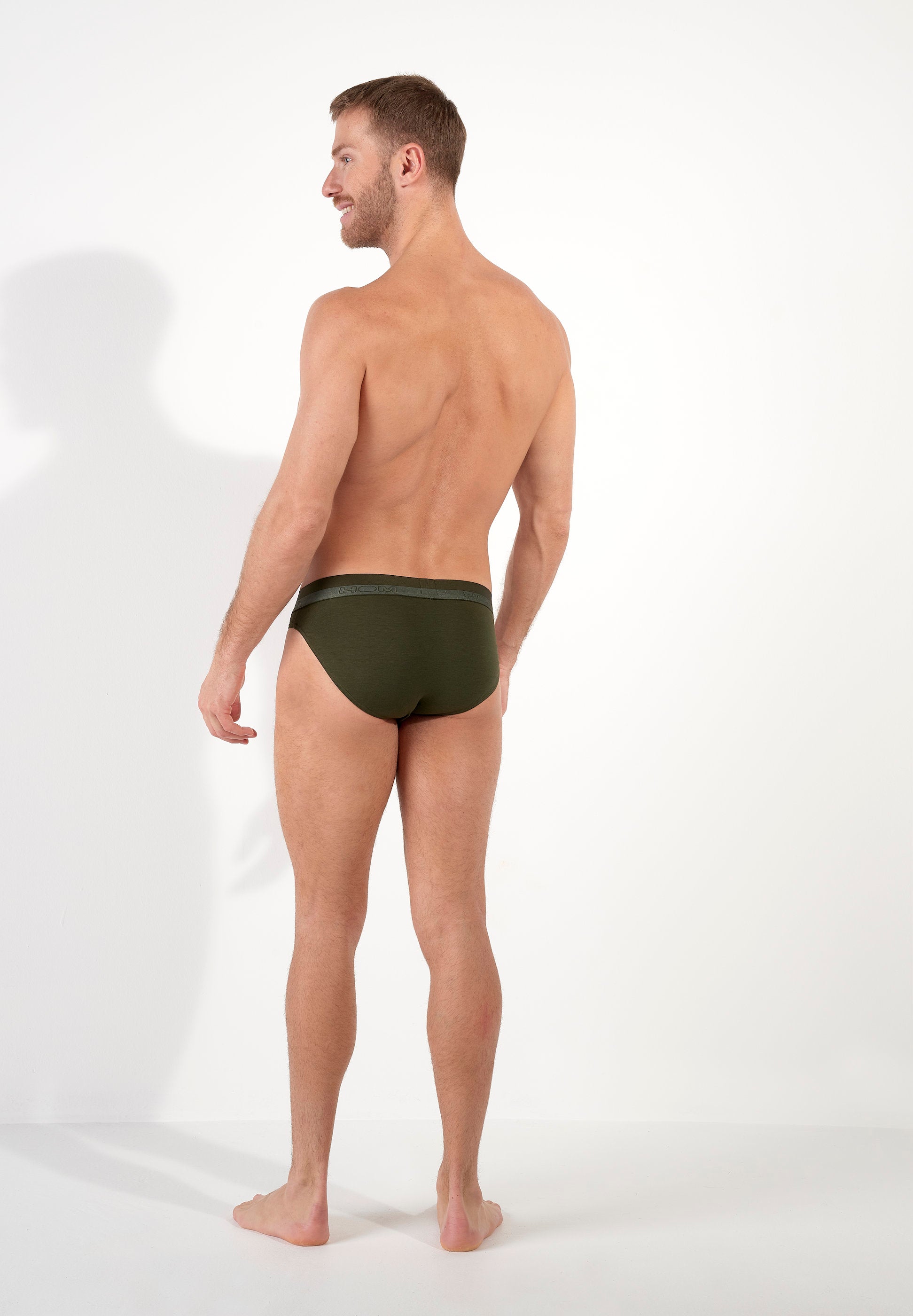 hom-classic-mini-briefs-slip-homme-kaki-fonc-coton-modal image 6