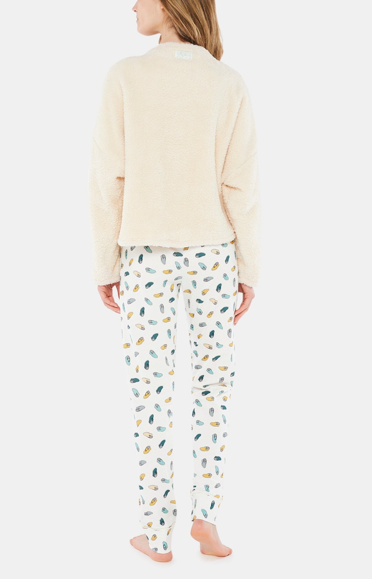 arthur-bob-pyjama-pantouflard-femme-ivoire-coton-bio-chaud image 5