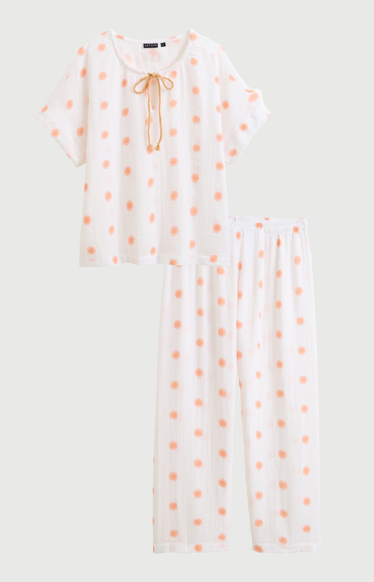 arthur-bob-soleil-pyjama-gaze-coton-blanc image 3
