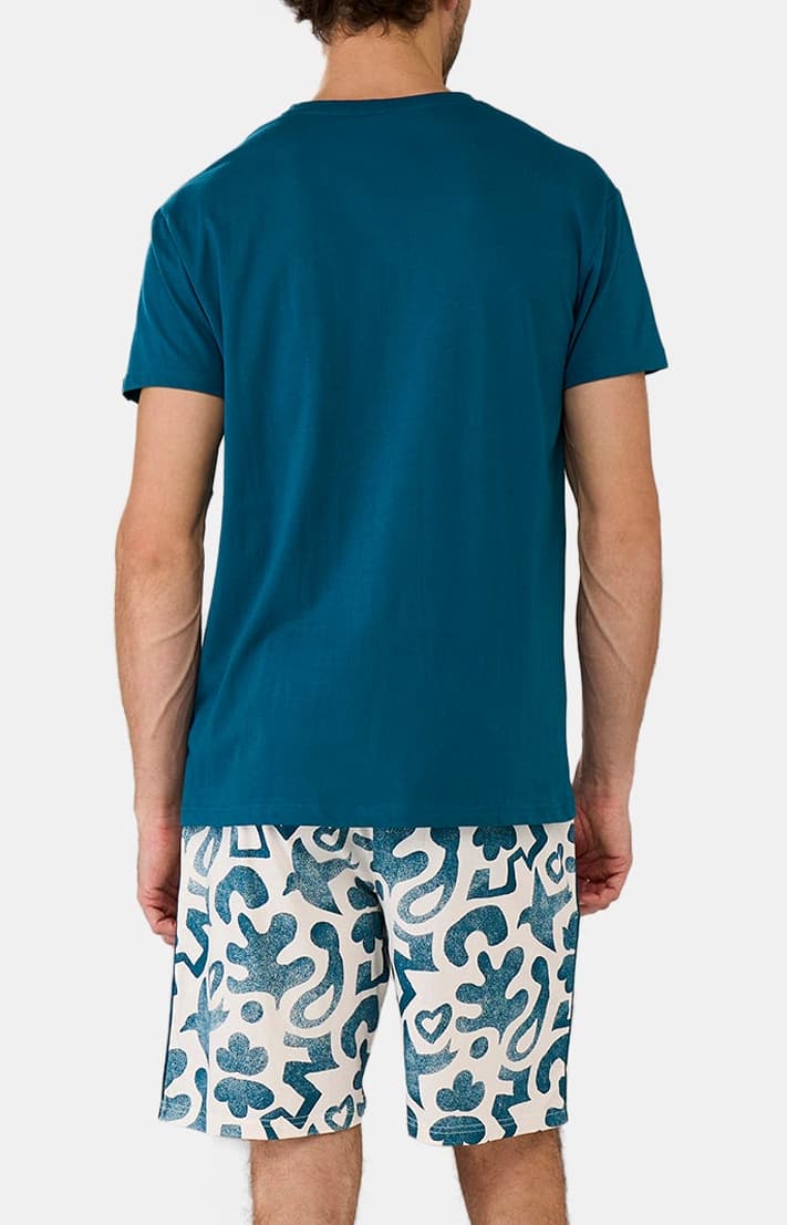 arthur-bob-matis-pyjashort-homme-pu00e9trole-coton-bio image 6
