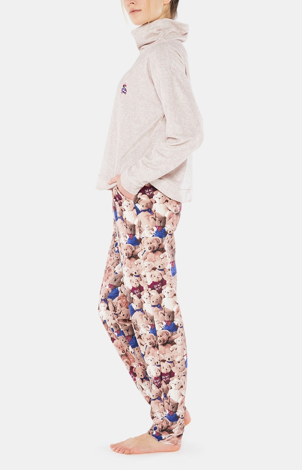 arthur-teddy-pyjama-femme-beige-polaire-chaud image 2