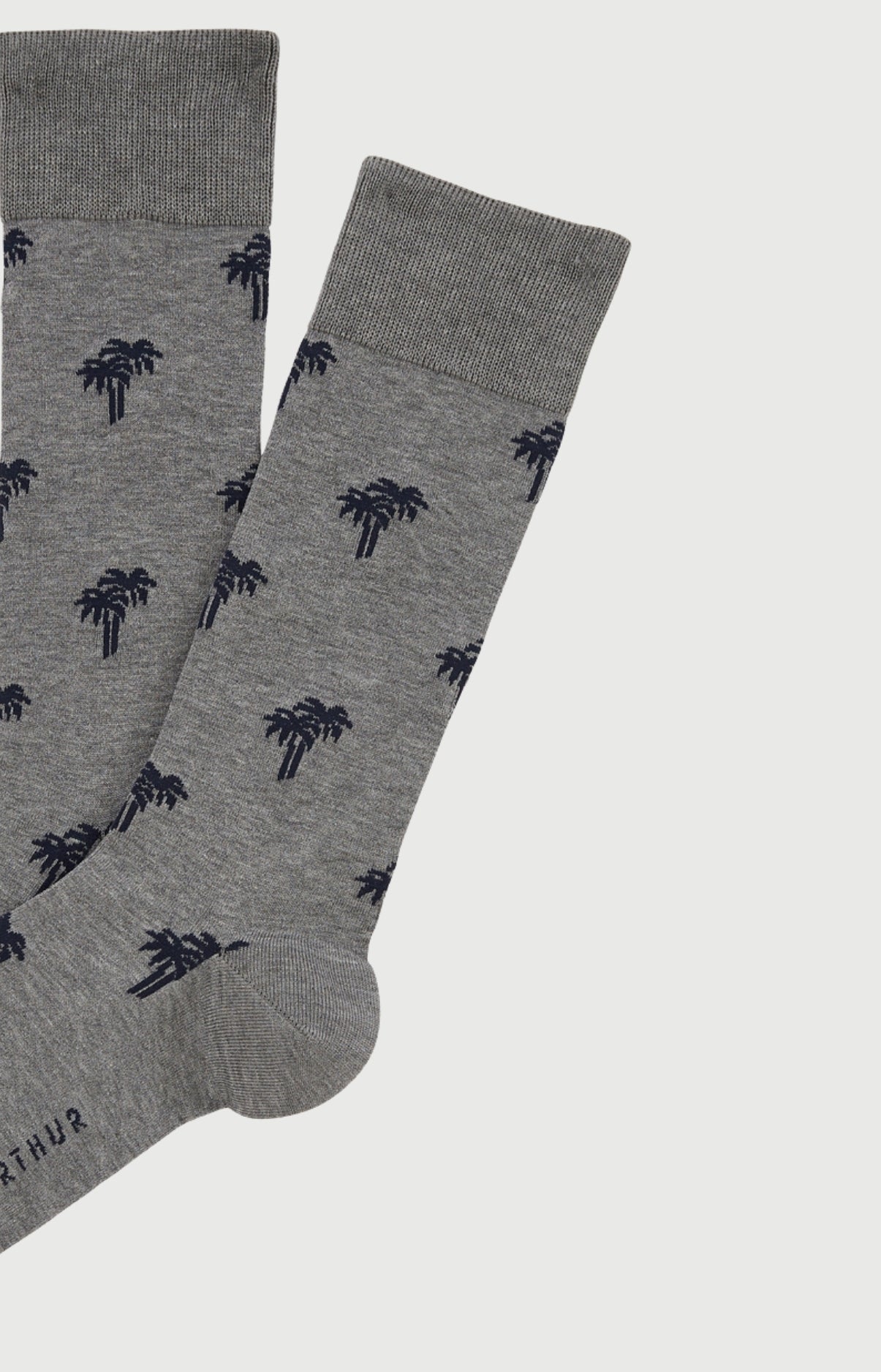 arthur-bob-palmier-chaussettes-fil-d-cosse-gris-40-46 image 2