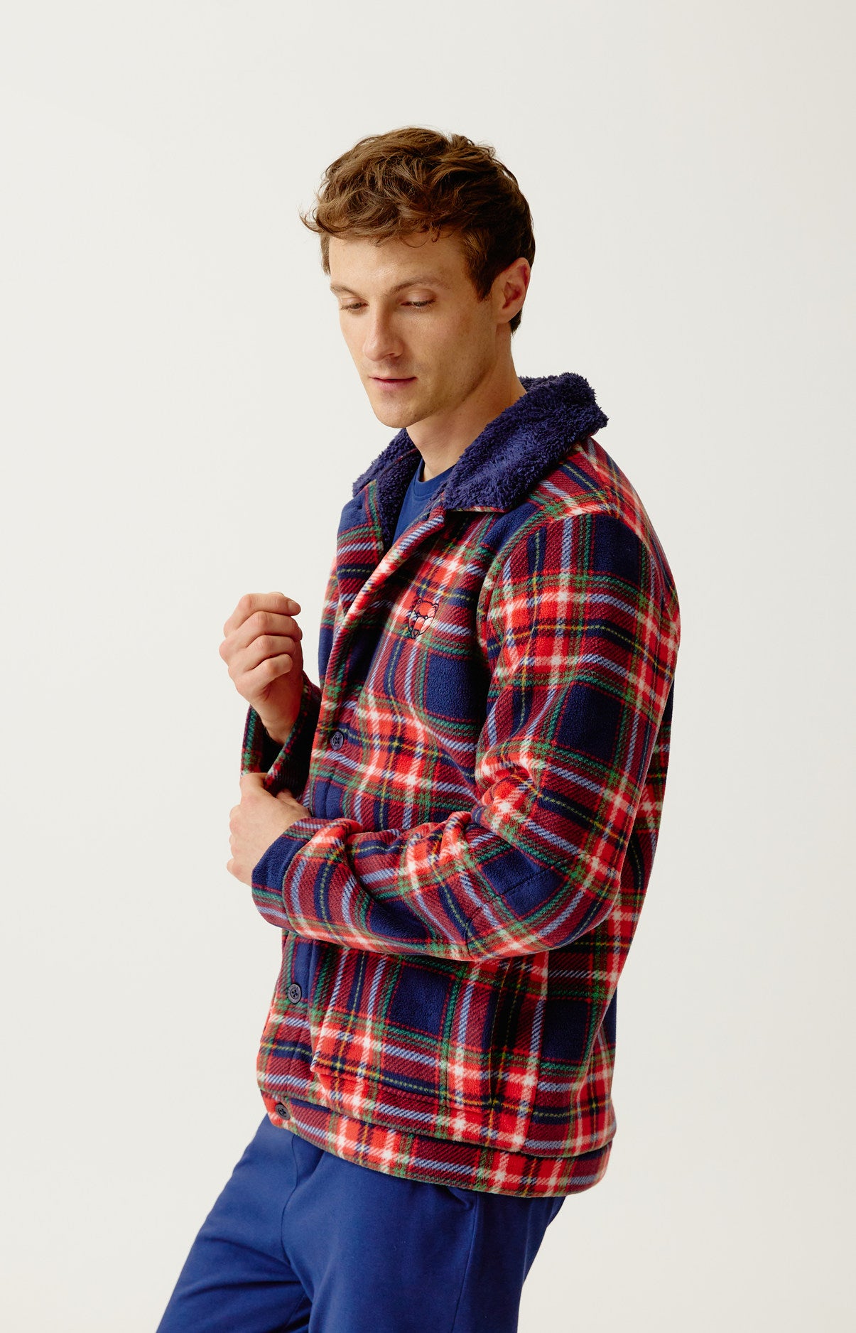 arthur-bob-veste-polaire-l-on-marine-carreaux image 5