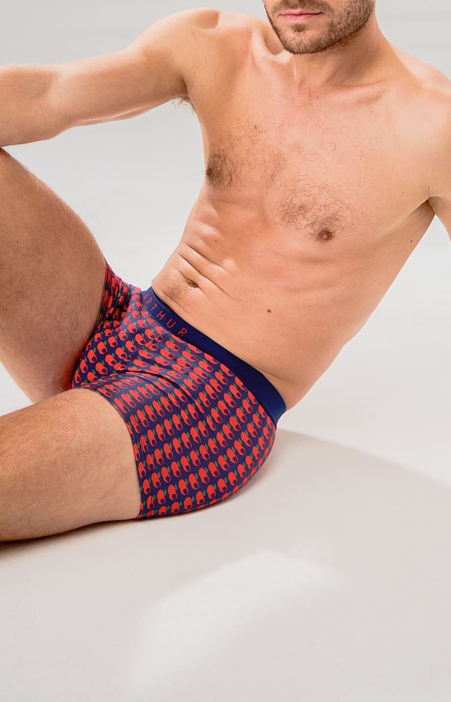 arthur-bob-pomme-d-amour-boxer-homme-marine-coton-bio image 4