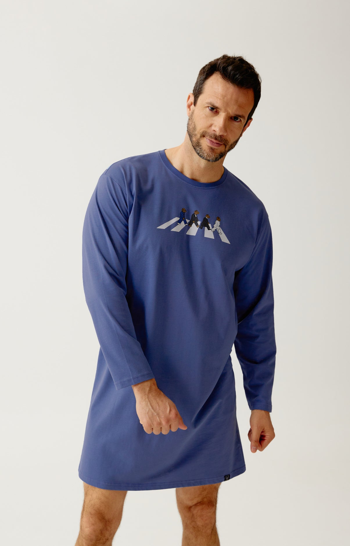 arthur-bob-a-bear-road-chemise-de-nuit-homme-bleu-coton image 6