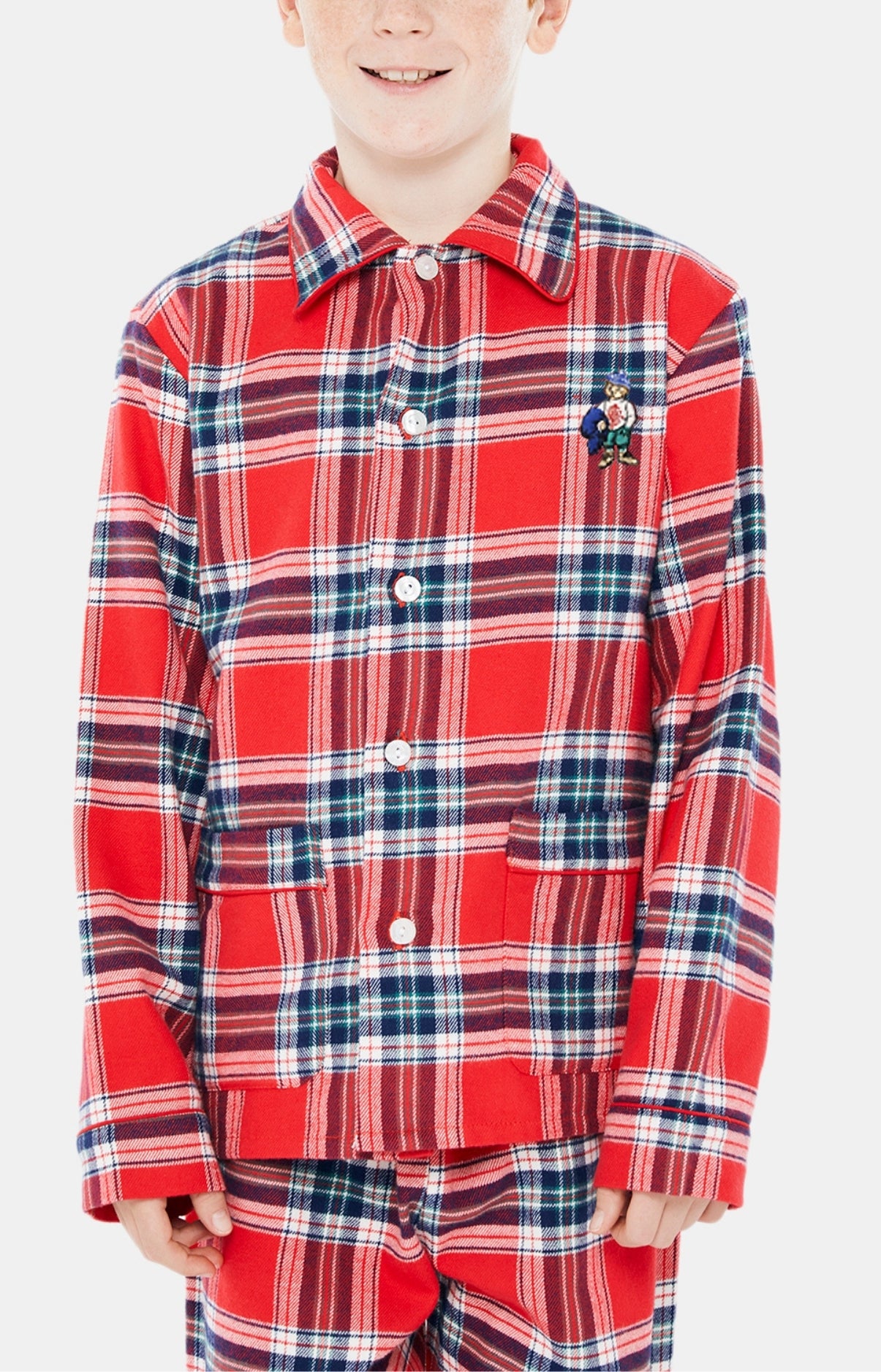 arthur-bob-logan-pyjama-enfant-rouge-pilou-tartan image 2