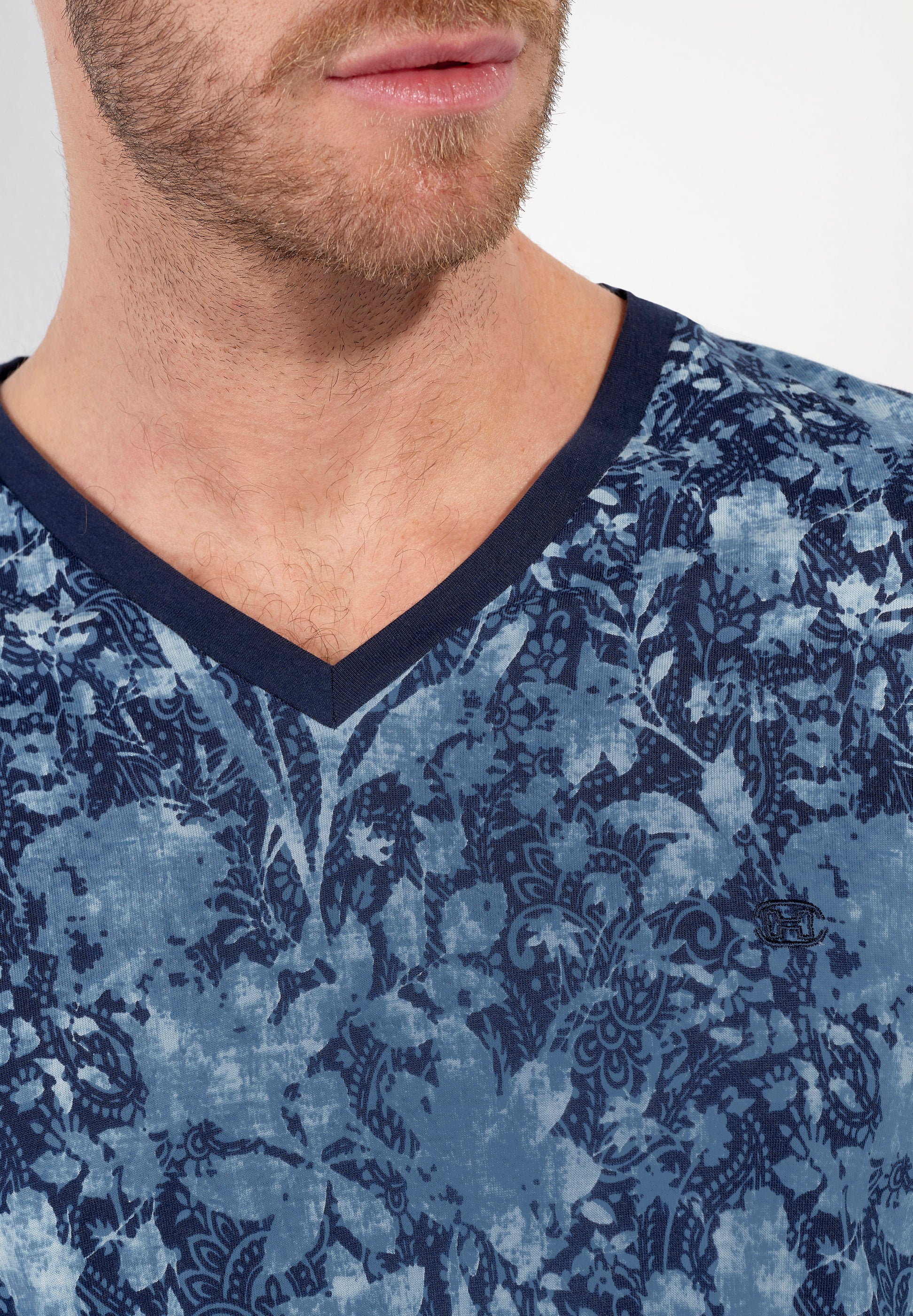 hom-compi-gne-pyjama-long-homme-bleu-coton image 5