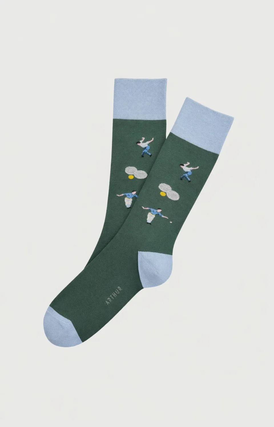 arthur-bob-p-tanque-chaussettes-coton-vert-40-46 image 1