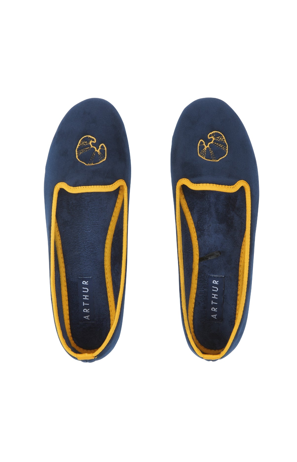 arthur-bob-chaussons-ballerines-femme-nuit-croissant-velours image 3