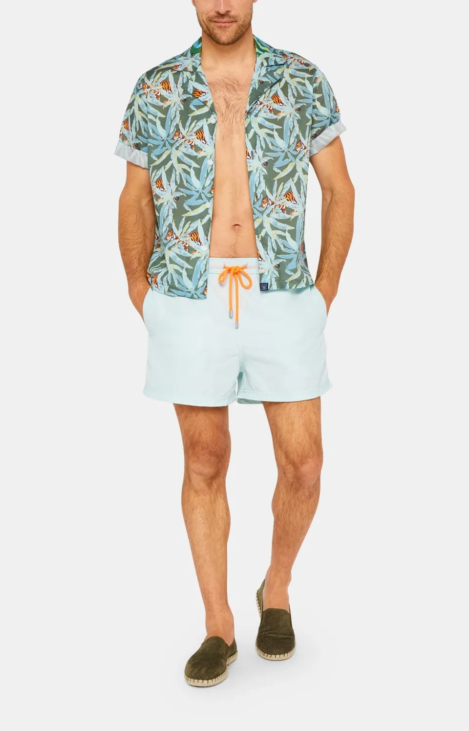 arthur-bob-tigre-chemise-manches-courtes-kaki-l-coton image 1