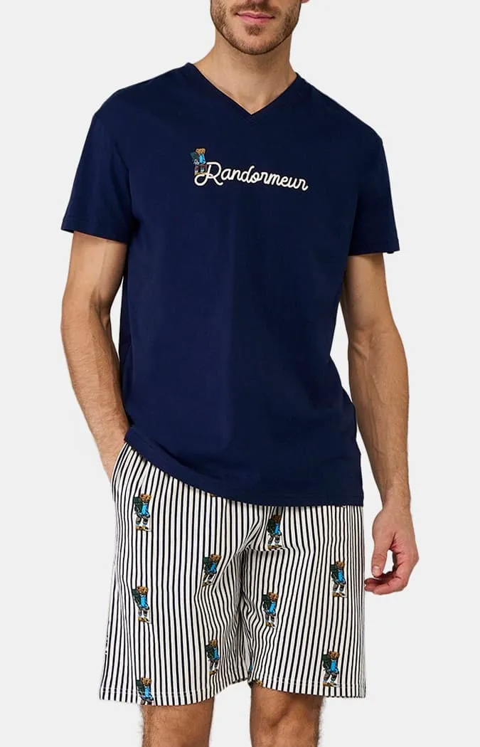 arthur-bob-randormeur-pyjashort-marine-coton-bio image 1