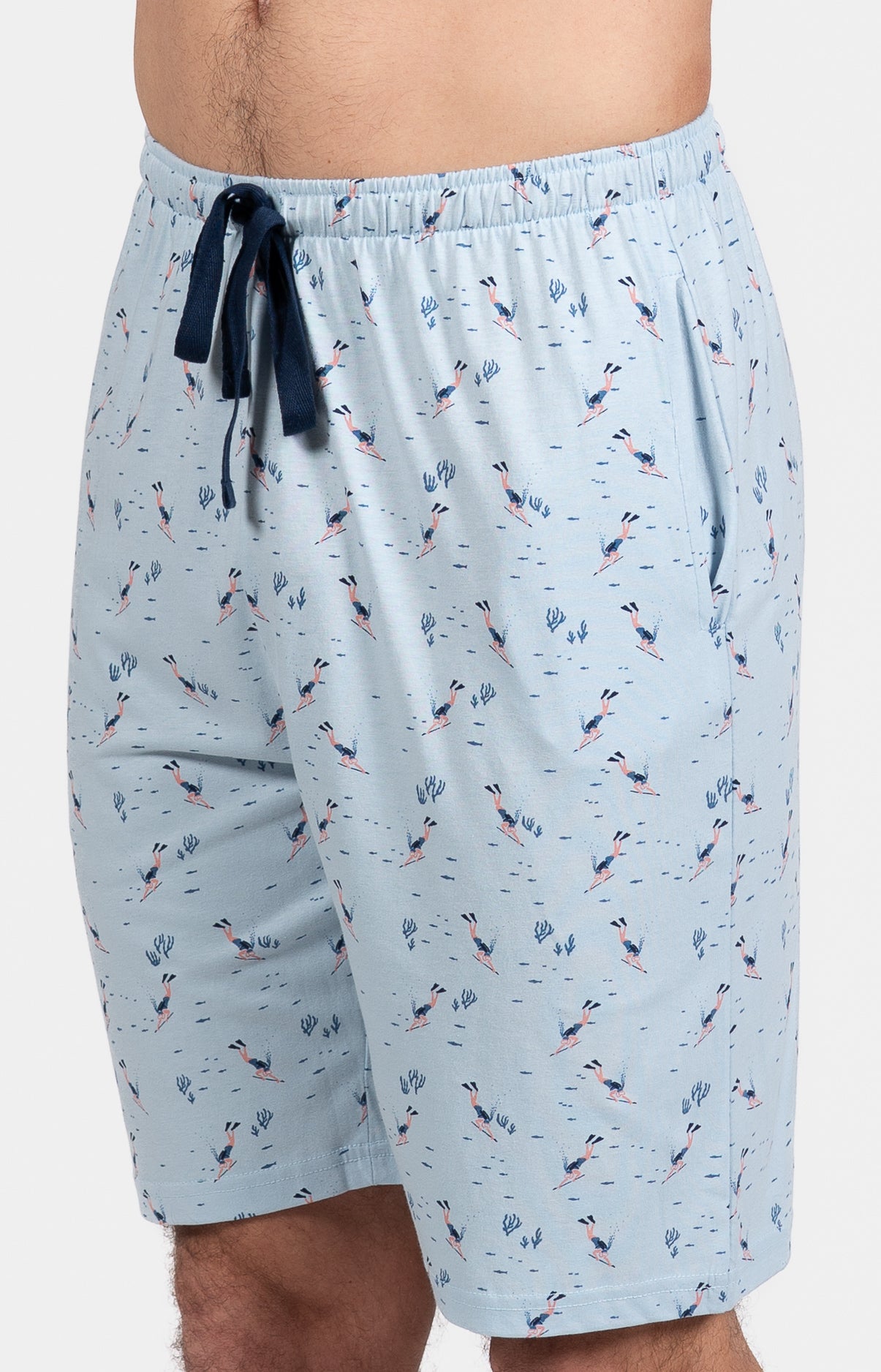 arthur-bob-plongeur-azur-pyjashort-homme-azur image 4