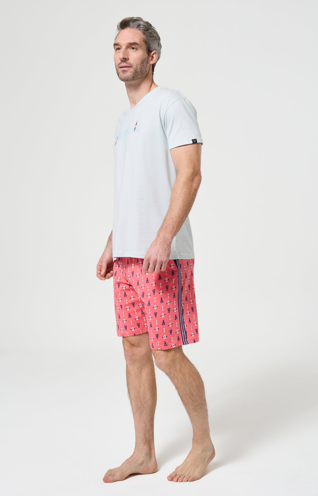 arthur-bob-pyjashort-coton-bio-corail-pince-sans-rire image 5