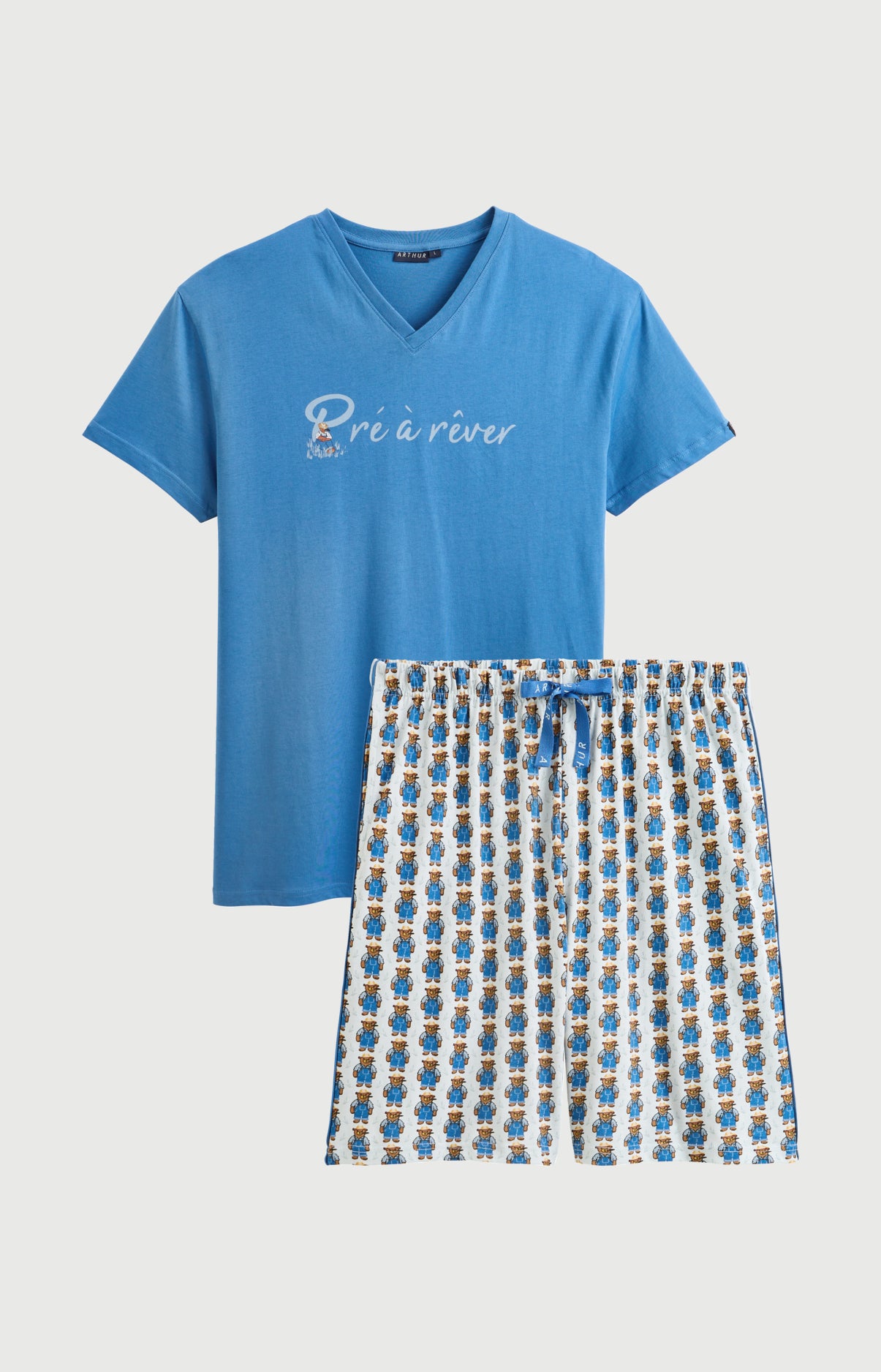 arthur-bob-pyjashort-pr-r-ver-pyjama-bleu-coton-bio image 3