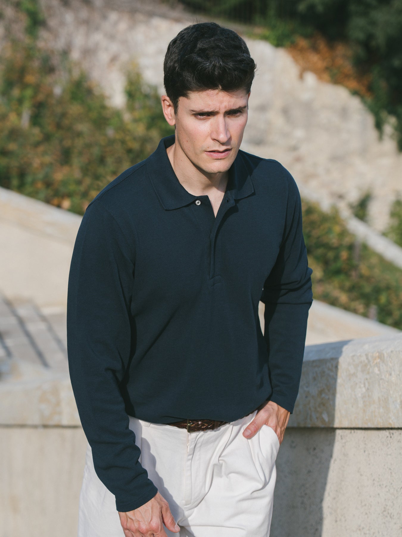 p-trone-polo-manches-longues-bleu-marine-taille-m image 8