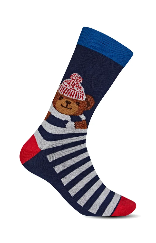 arthur-bob-chaussettes-big-teddy-marine-coton-40-46 image 1