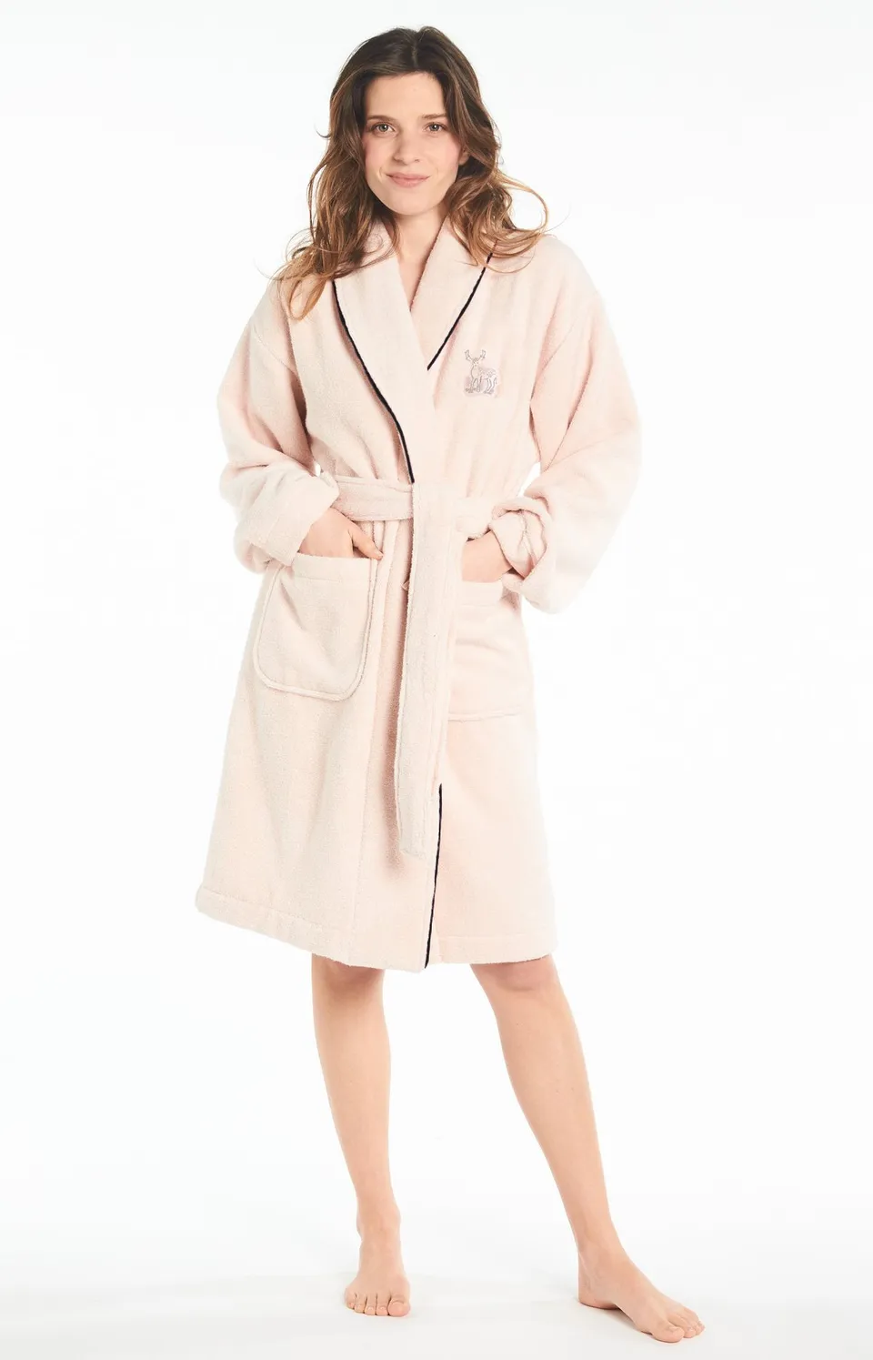 arthur-bob-peignoir-coton-biche-poudre-femme image 1