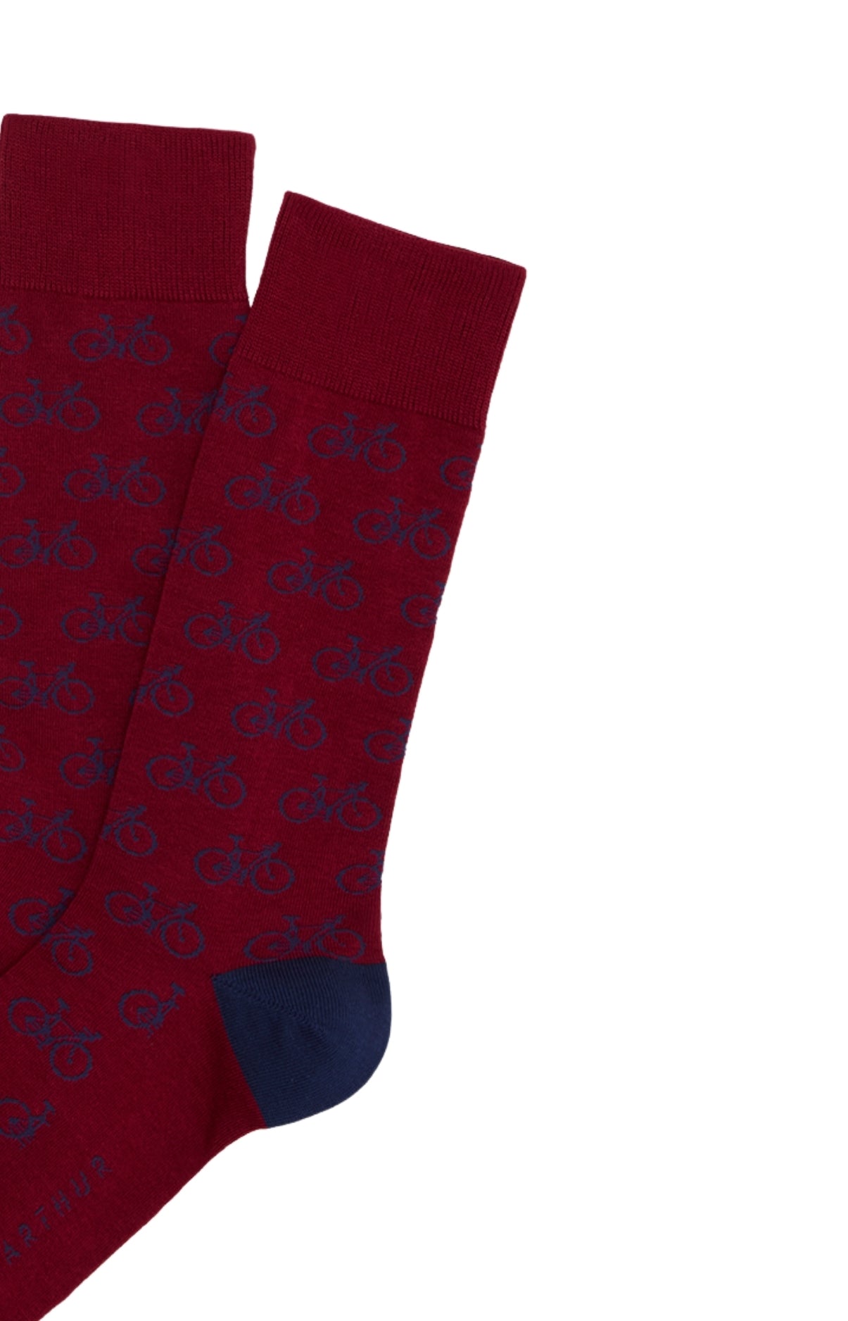 arthur-bob-chaussettes-homme-v-lo-bordeaux-coton-40-46 image 2
