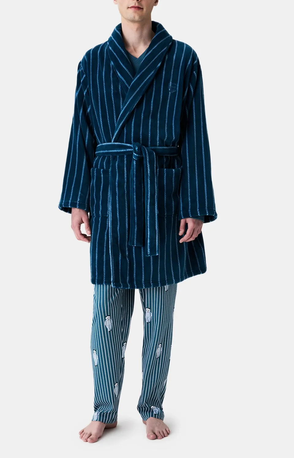 arthur-bob-pandastique-robe-de-chambre-homme-polaire-p-trole image 1