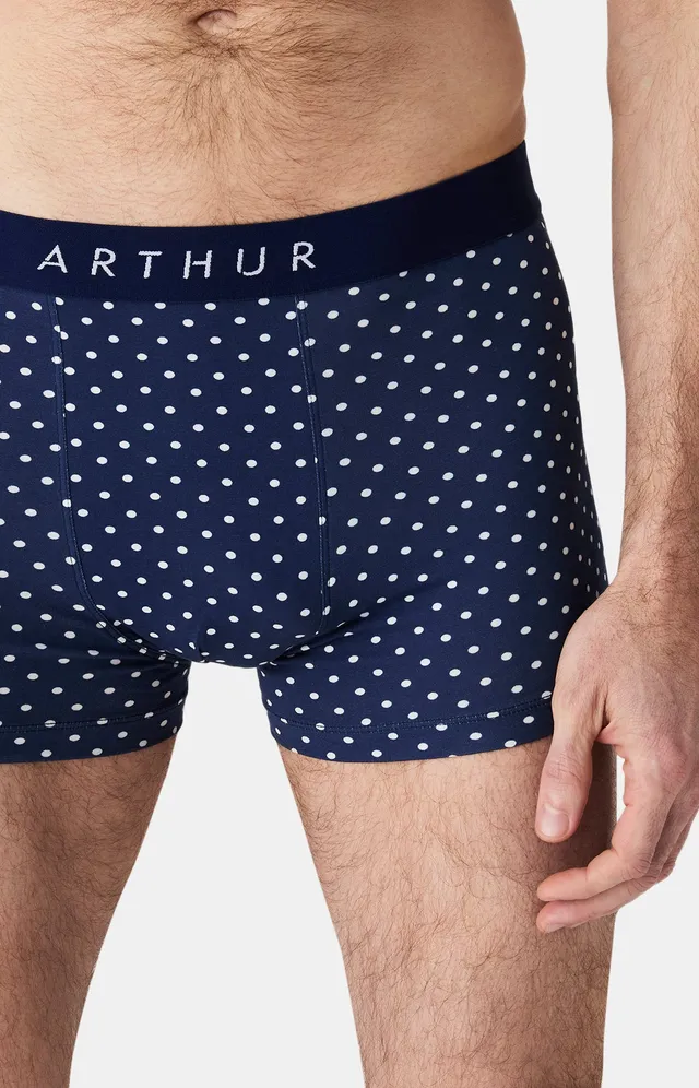 arthur-bob-petit-pois-boxer-marine-coton-bio image 1